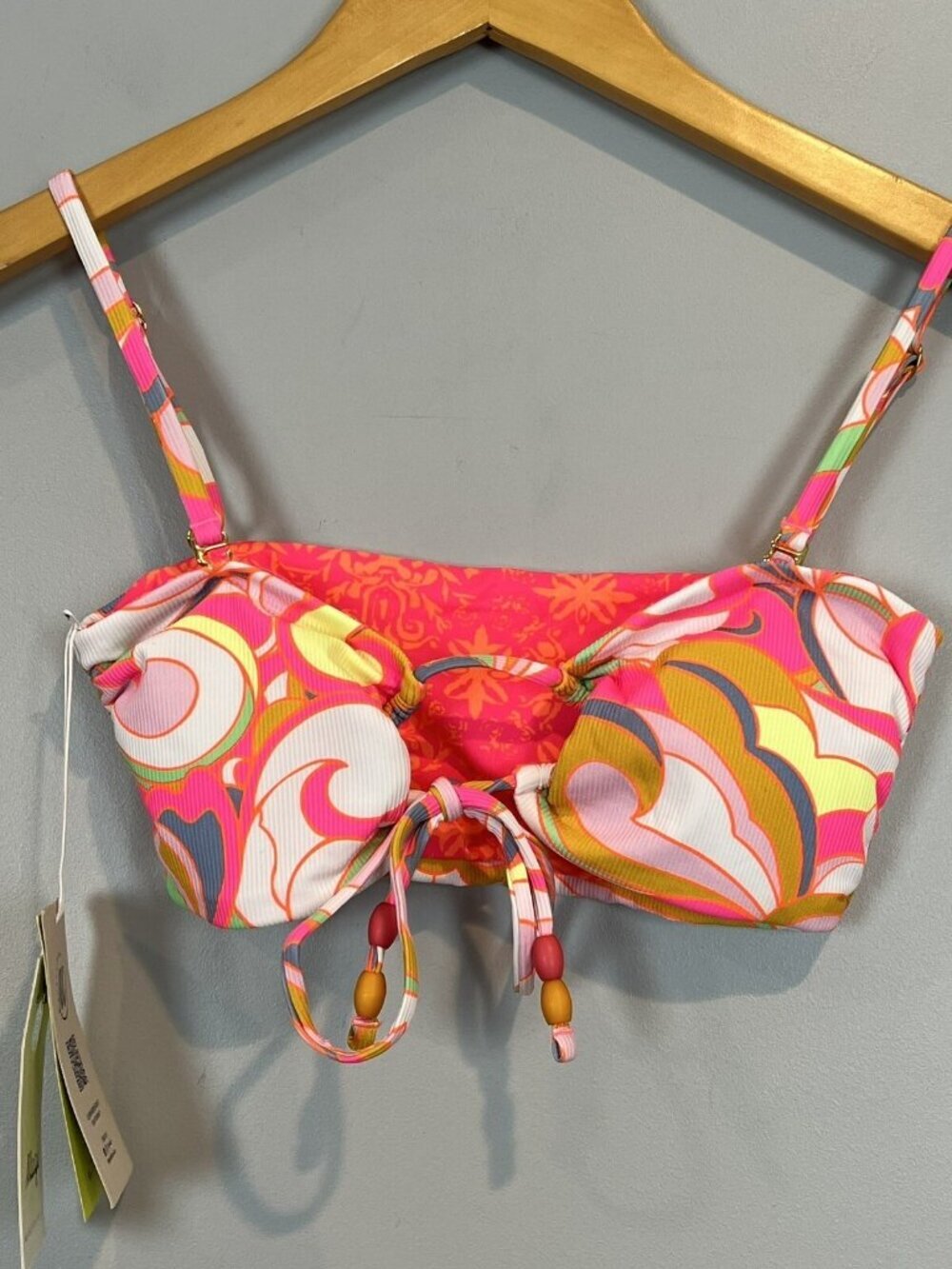 Maaji Size Small Bikini Top Bellini Bandeau Reversible 4-Way Style NWT
